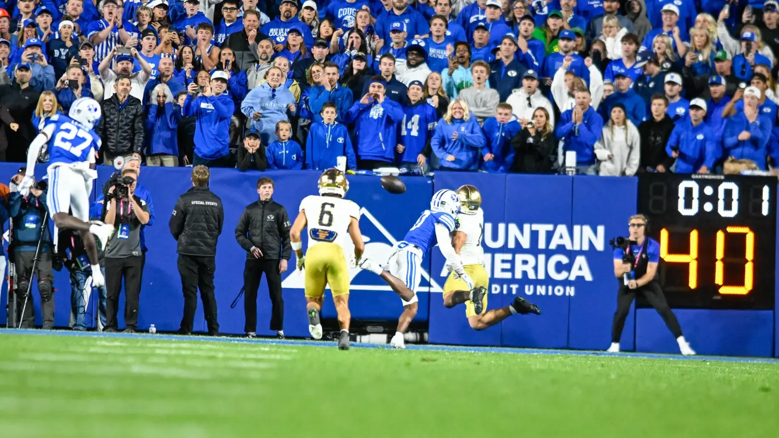 Eroare uriașă de cronometraj la finalul meciului dintre BYU și Notre Dame!